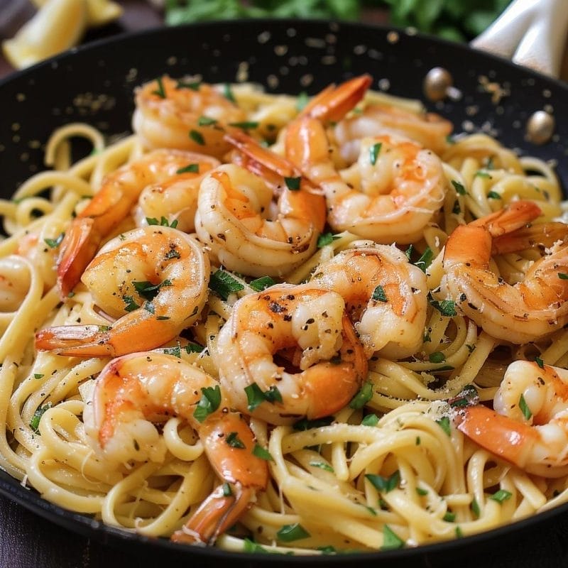 Garlic Shrimp Pasta - Recipecs