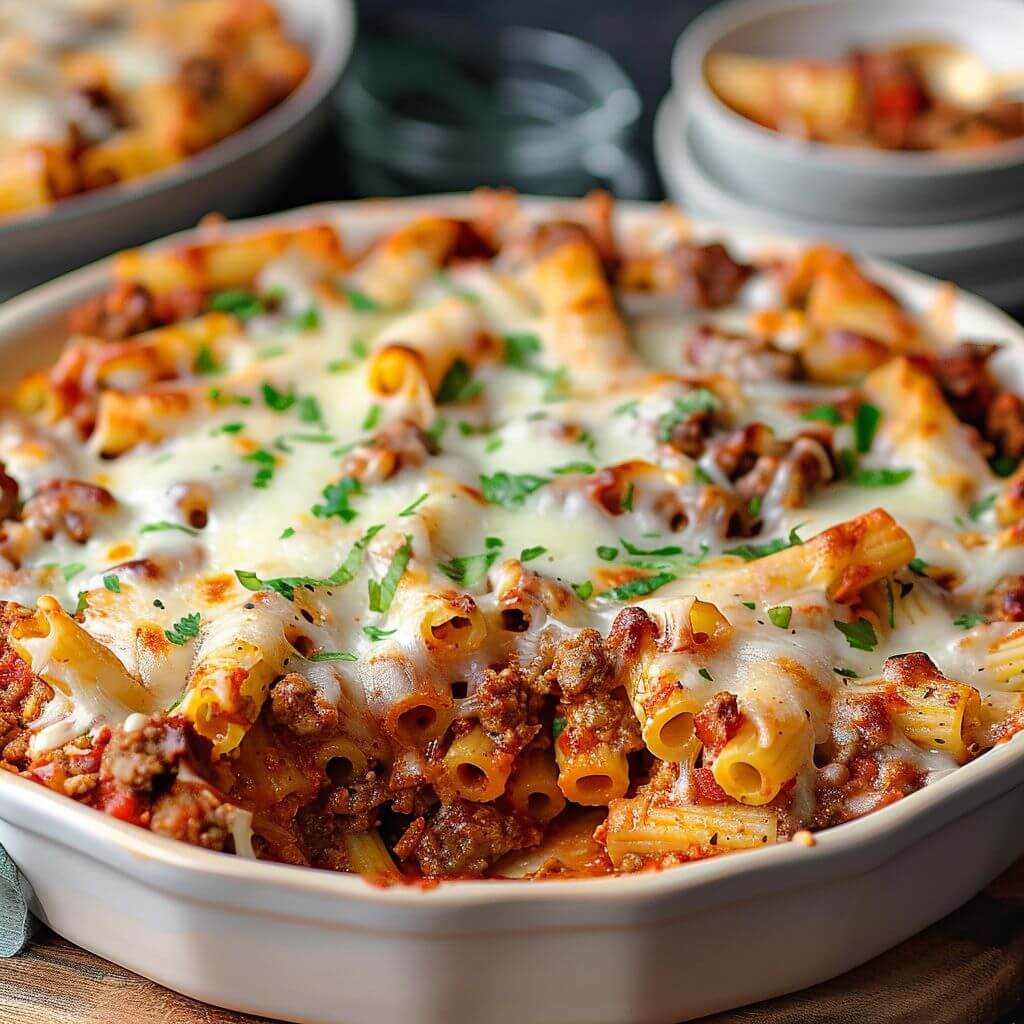 Baked Ziti with Italian Sausage Casserole - Recipecs