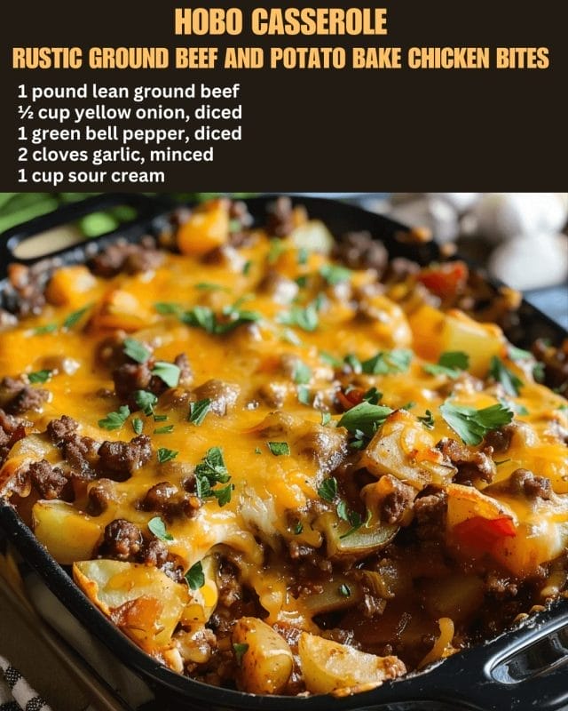 Hobo Casserole Rustic Ground Beef and Potato Bake - Recipecs